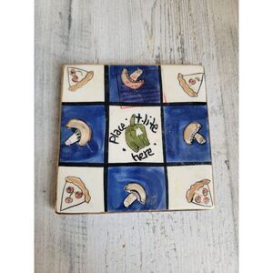 Blue Sky Pizza last slice tea light ceramic plate holder